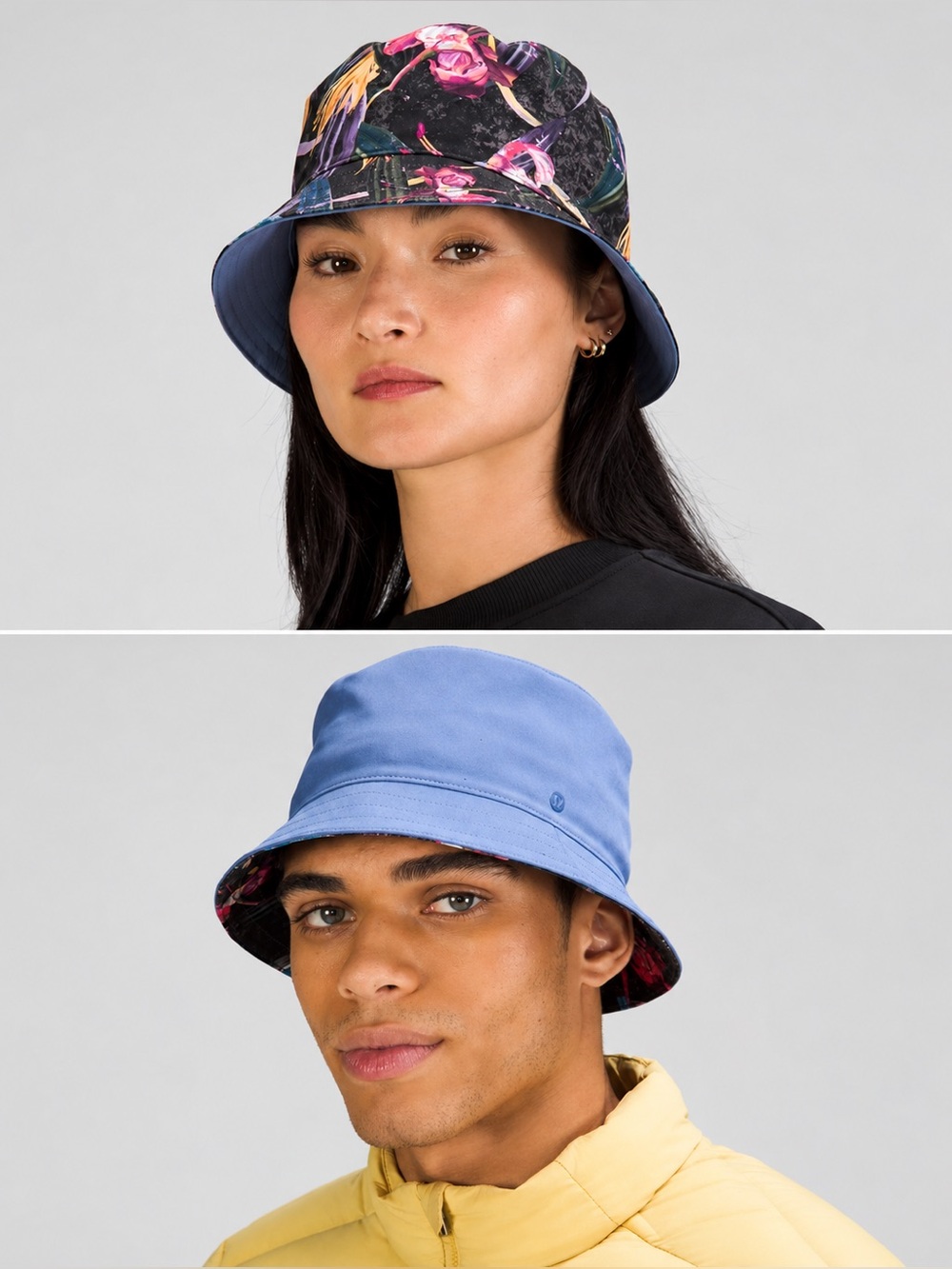 lululemon athletica Reversible Floral & Light Blue Bucket Hat